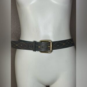 MICHAEL KORS leather with gold accents brown and green belt